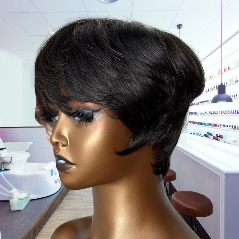 Pixie wig à frange